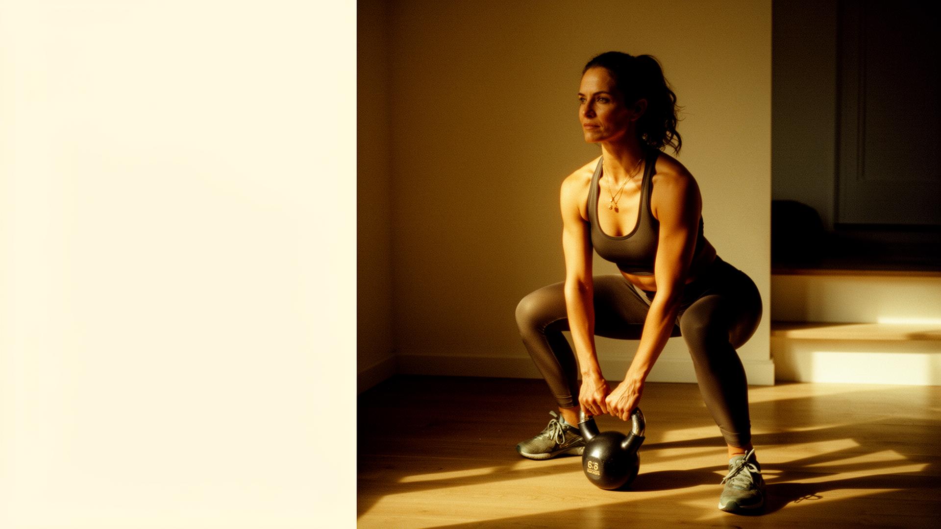 A Pulse Club member training at home with her coach on screen